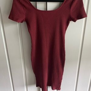 Wild Fable bodycon dress burgundy maroon